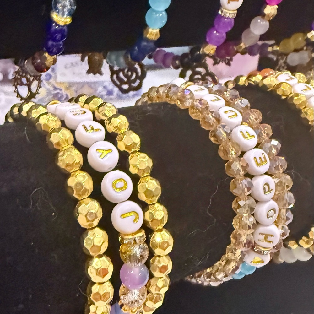 “PeaceFull” Handmade Custom Word Bracelets -3 piece